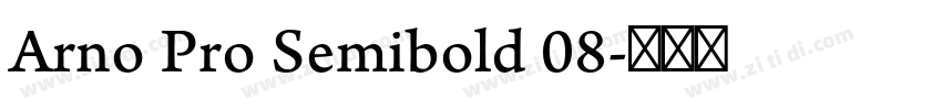 Arno Pro Semibold 08字体转换